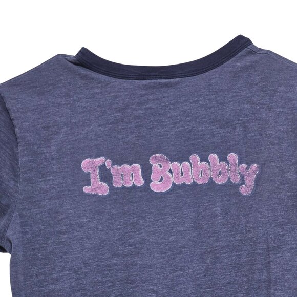 Jerry Leigh Bazooka Bubble Gum Graphic Tee Juniors Size Small Navy Ringer Style - Picture 4 of 6